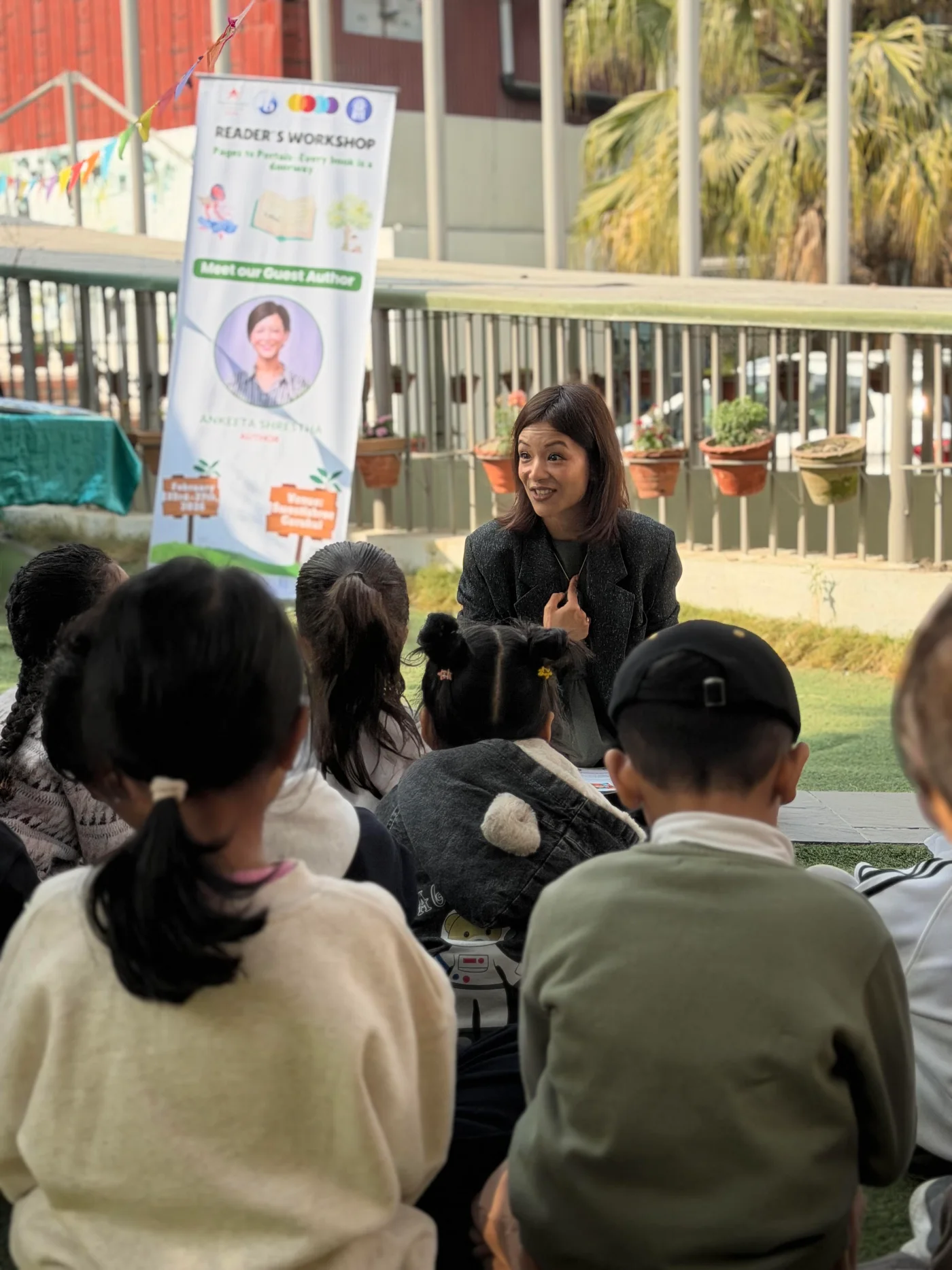 A Root.ed storytelling workshop with children in Kathmandu